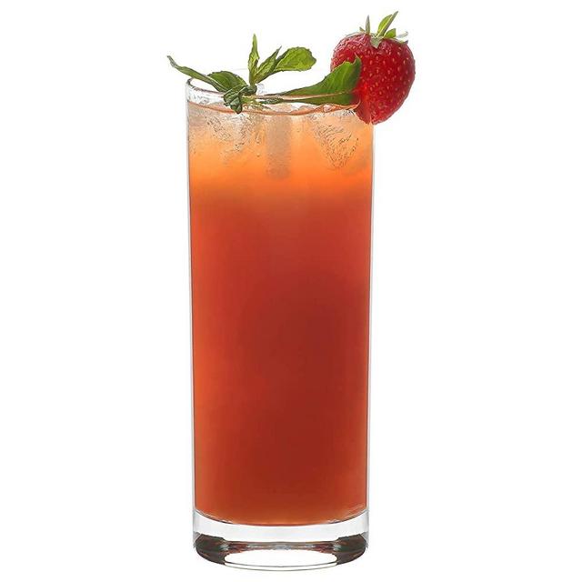 LAV Highball Collins Glasses for Long Drinks 6-Piece, 12.25 Oz Tall Bar Glasses for Cocktails with Heavy Base, Clear Lead-Free Drinking Cups Perfect Choice for Beverages & Water & Juice