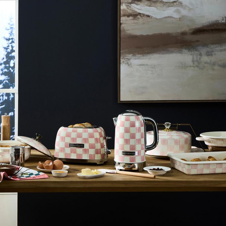 MacKenzie-Childs, Rosy Check Electric Kettle | Zola