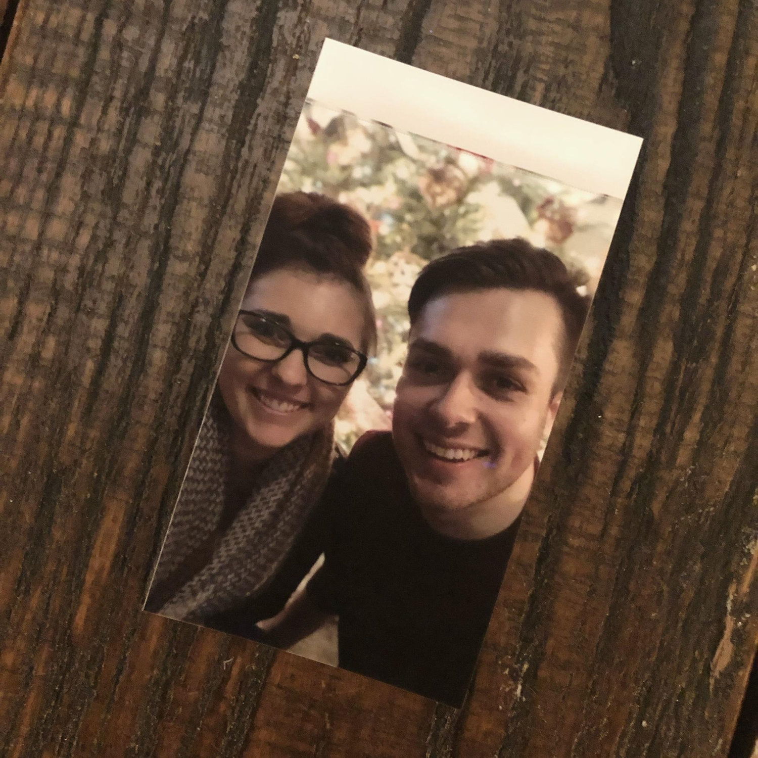This was taken on our first Christmas together.. Less than a month after we started dating. :)