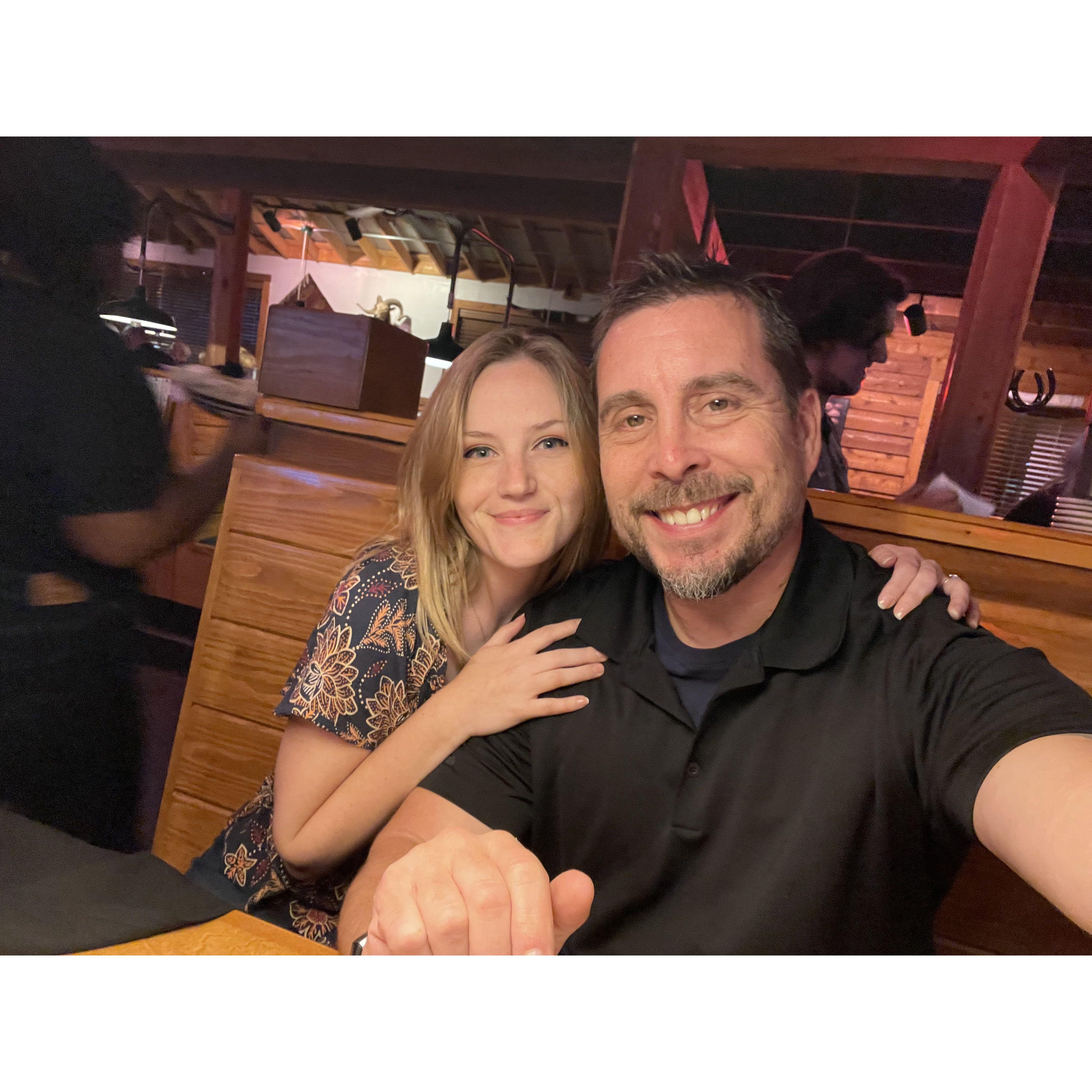 Steve took me for ym birthday dinner at Texas roadhouse