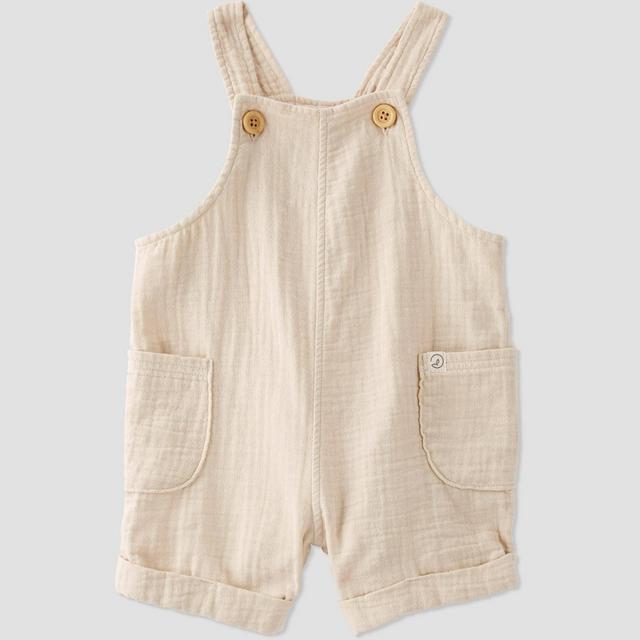 Little Planet by Carter's Organic Baby Oatmeal Shortalls - 3M