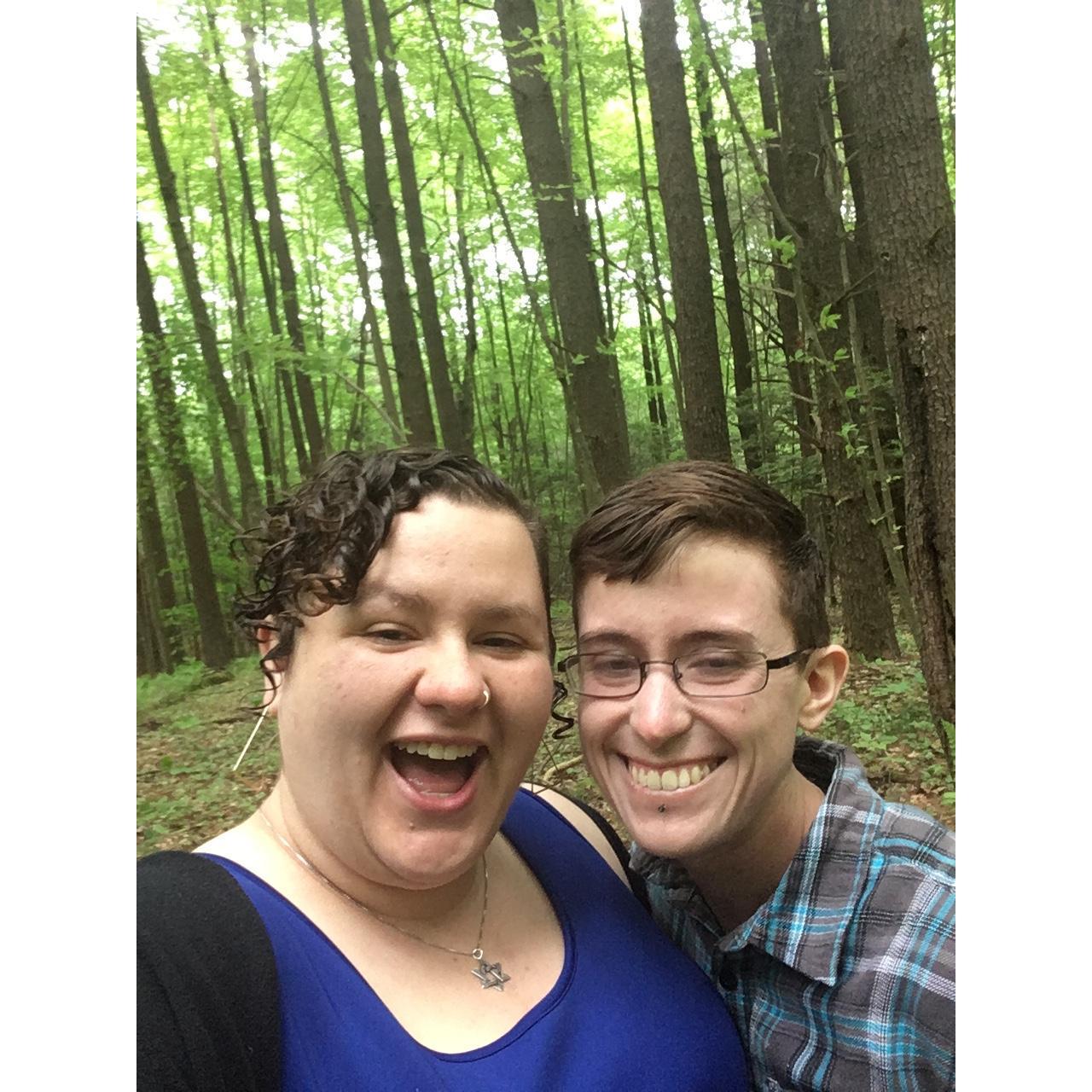 Adventure in the woods somewhere outside of Boston