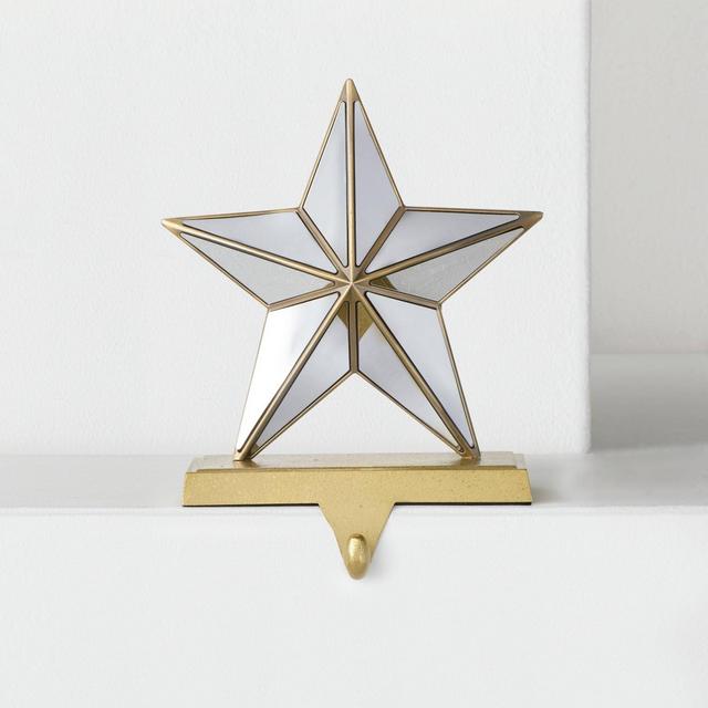 Mirrored Metal Star Stocking Holder with Gold Base - Wondershop™