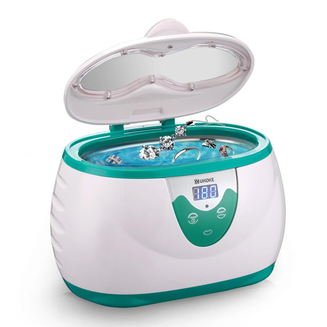 Ukoke Ultrasonic Jewelry & Retainer Cleaner – Professional Cleaner for Dentures, Braces & Rings with Timer – Great Christmas Gift