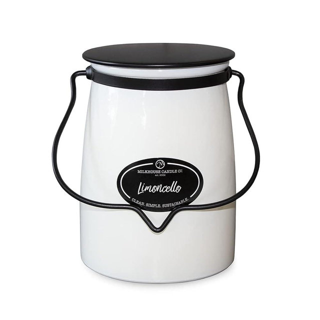 Milkhouse Candle Company - Limoncello - Creamery Collection - 22oz Single Cotton Wick Soy Candles with Beeswax - Long Burn Time, Made in The USA - Non Toxic, Premium Scented Candles