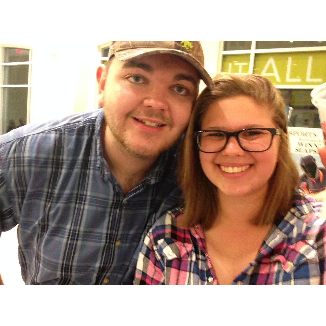 The night we first met at a Lee Brice concert in March, 2016.
