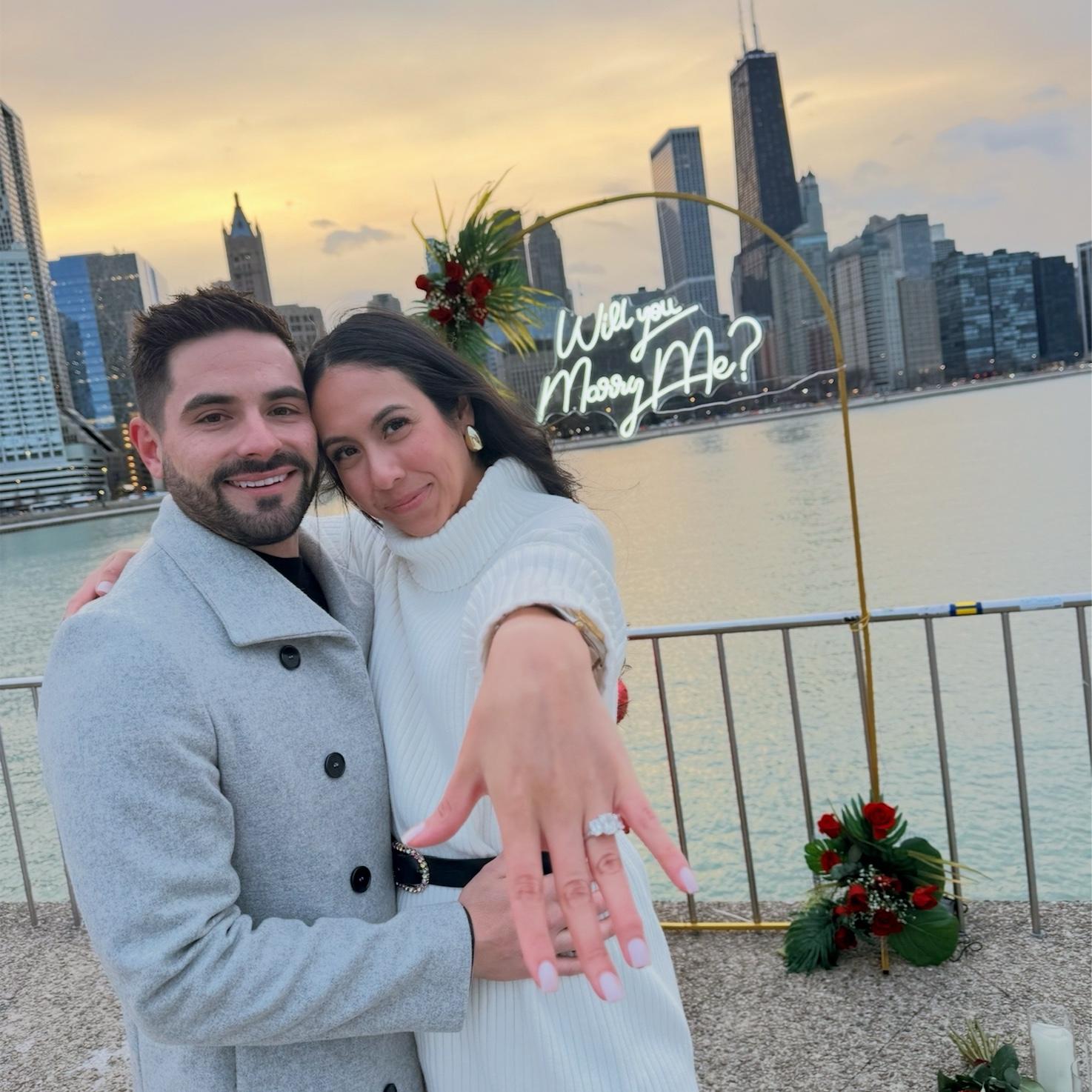 Officially engaged in our favorite city Chicago ❤️ 3/25