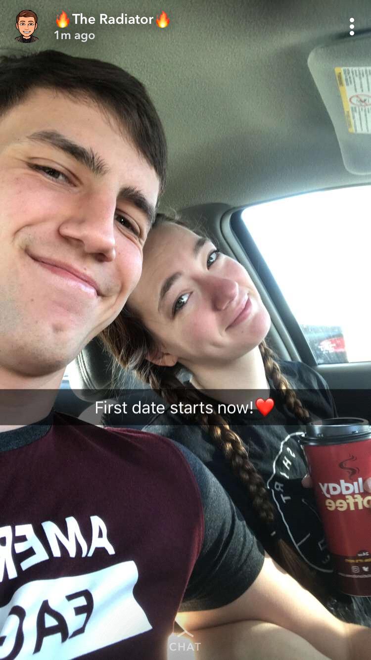 Started our first date with fueling up to go to the north shore, and grabbing gas station coffee.