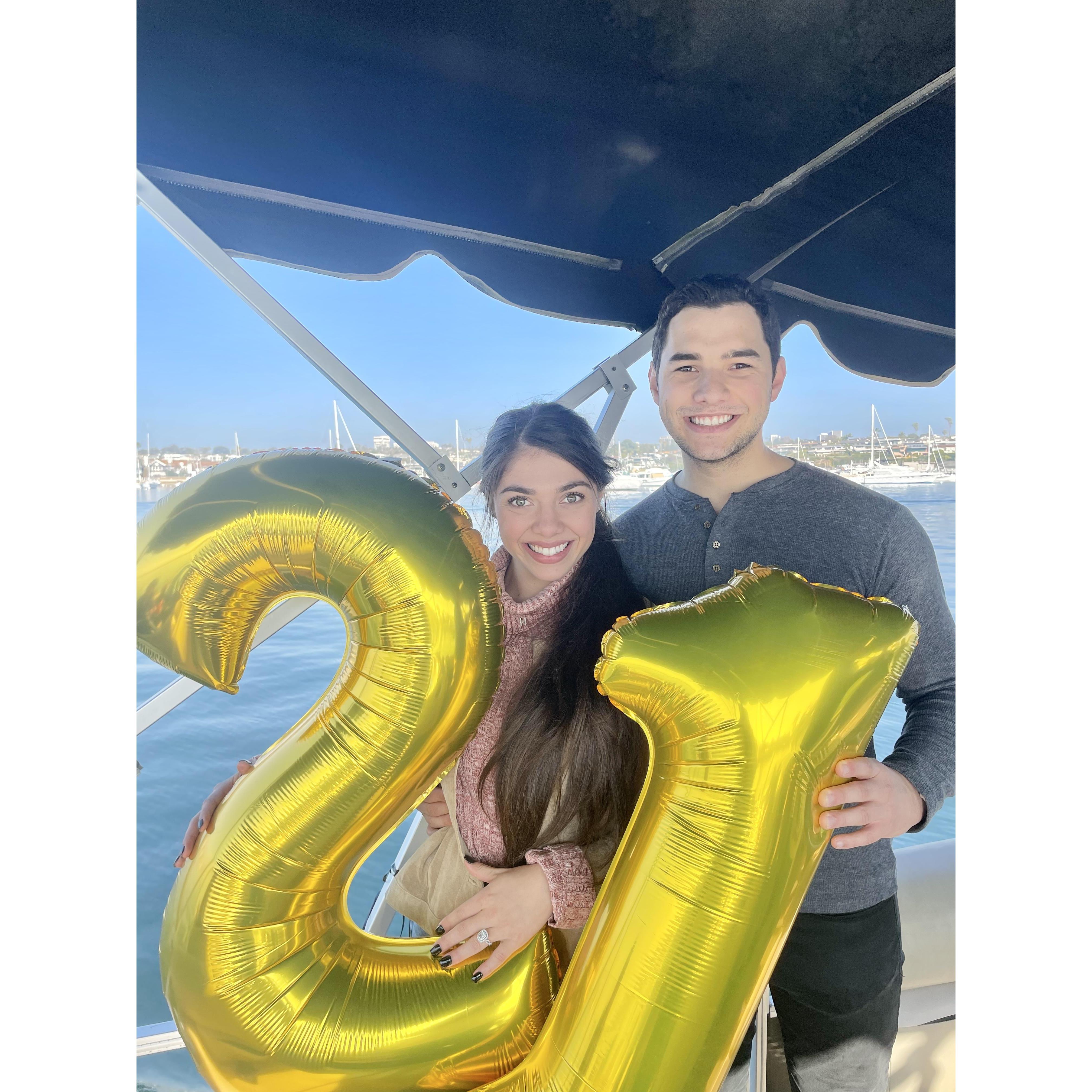 Celebrating Jaylin's 21st on the Newport Beach Marina!