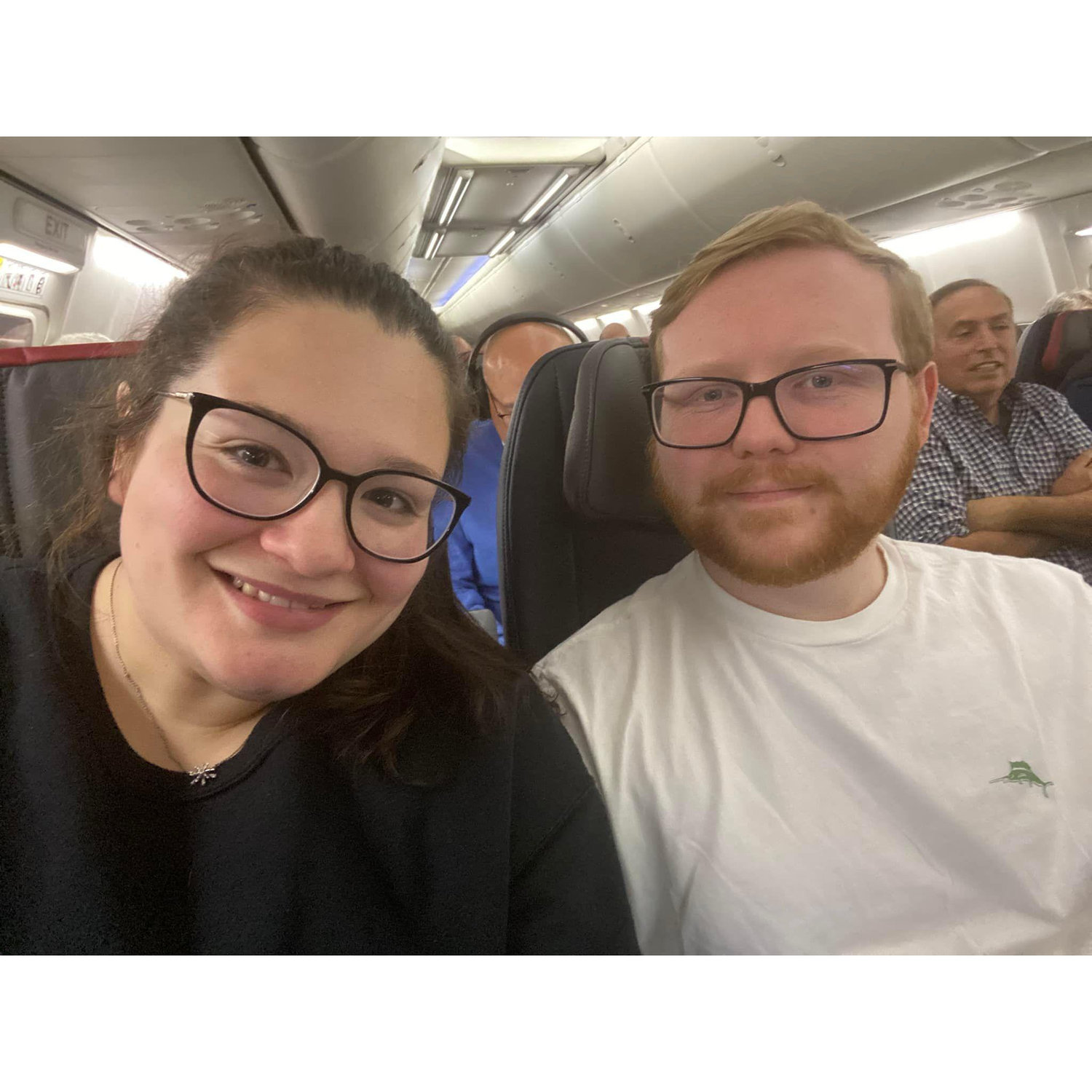 On our flight to Las Vegas! We went for our 2 year anniversary!