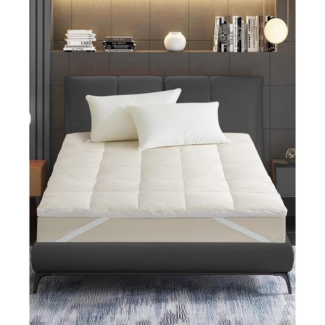 UNIKOME 2" Soft 100% Cotton Goose Mattress Topper, King