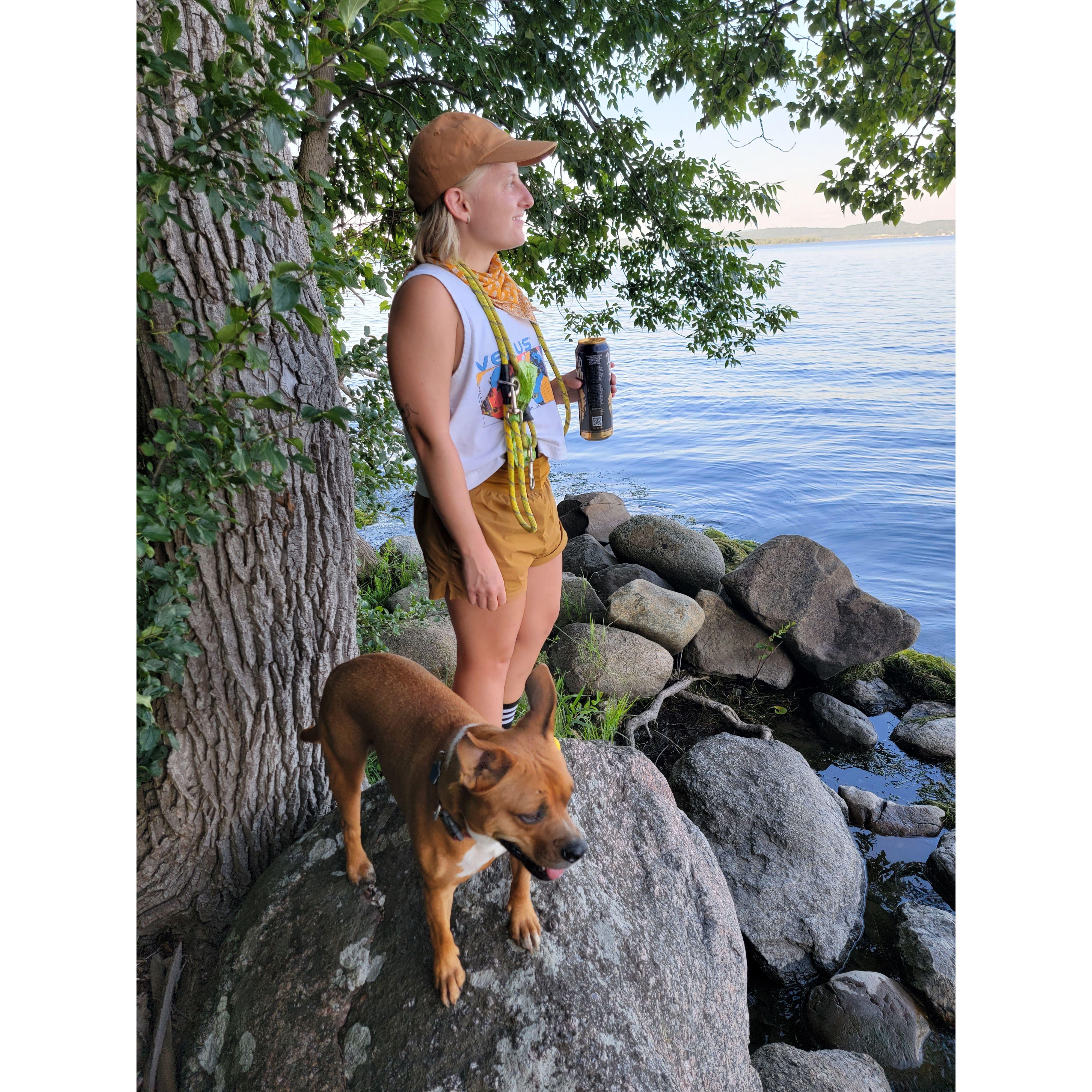 Looking out at Lake Champlain in Grand Isle State Park