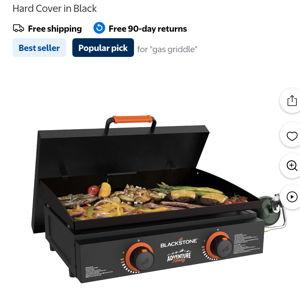 Blackstone Adventure Ready 2-Burner 22" Propane Griddle with Hard Cover in Black