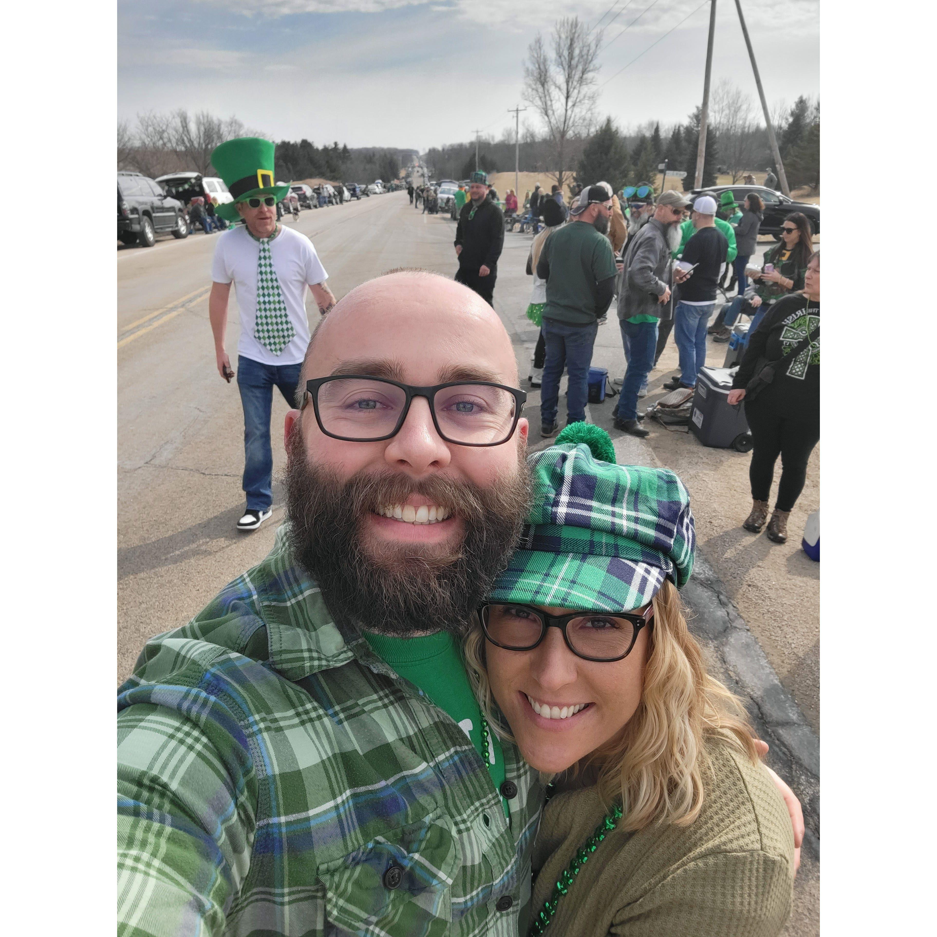 St. Patty's Day parade '22 (Monica meeting the parents)