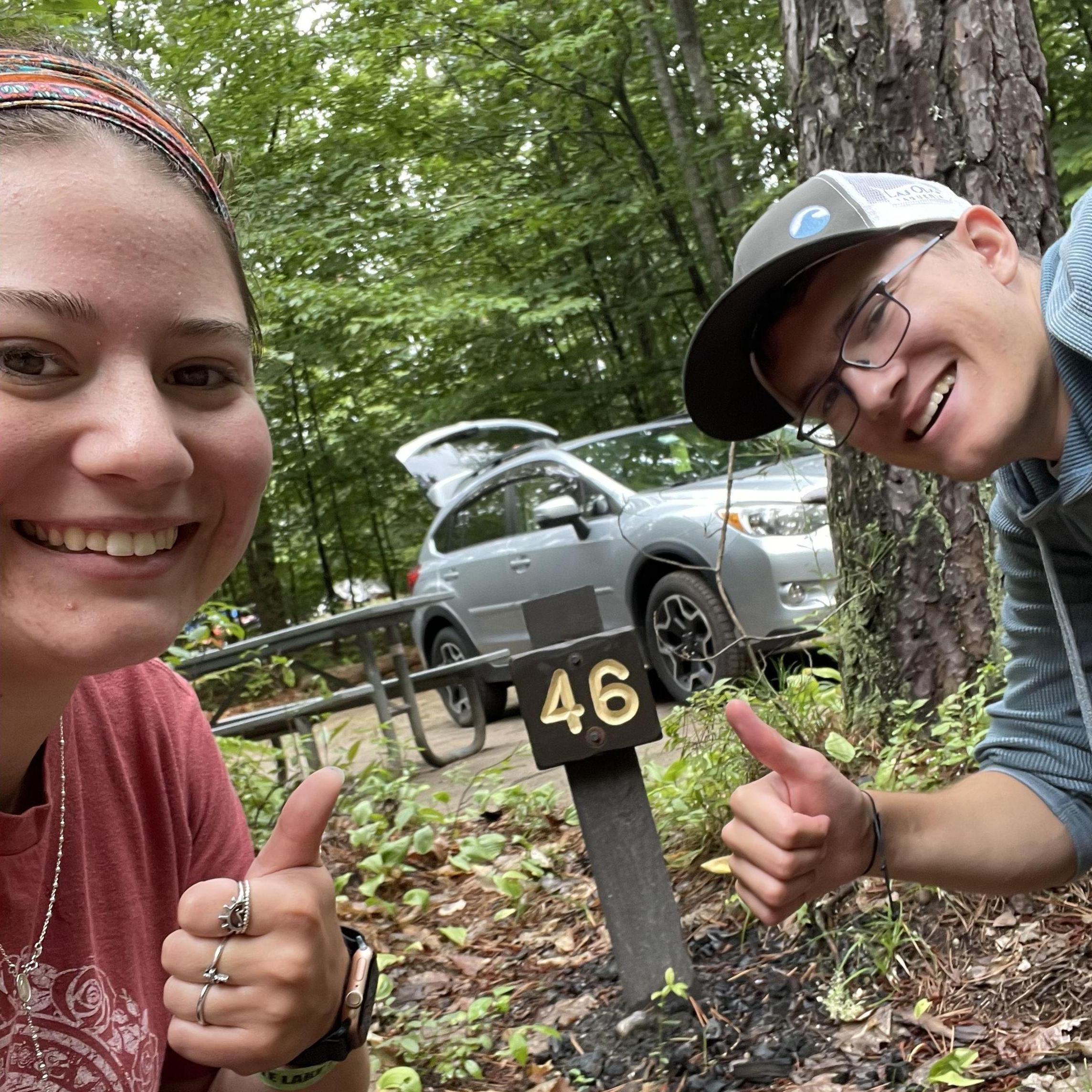 Our first camping trip! We love going on adventures together like this. (August 2022)