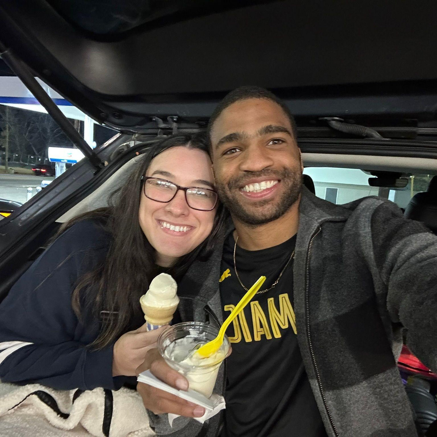 Soft serve ice cream after a pickleball session