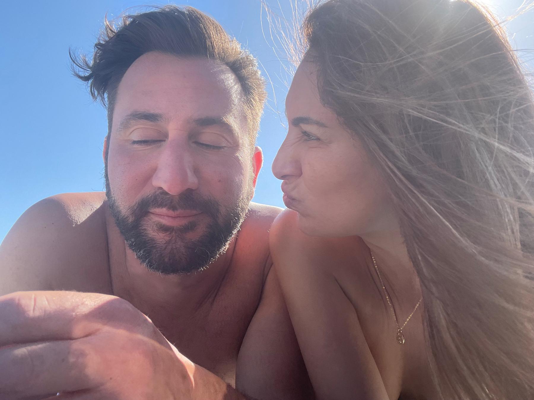 At our favorite place, the beach.