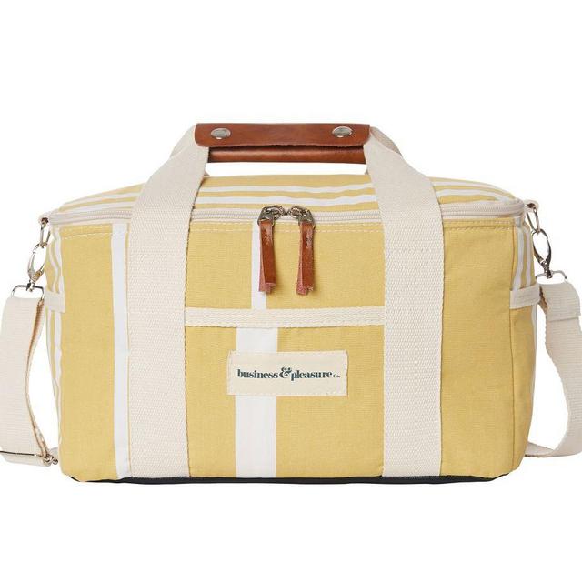 St. Tropez Premium Cooler, 15"W x 10"H, Vintage Yellow Stripe