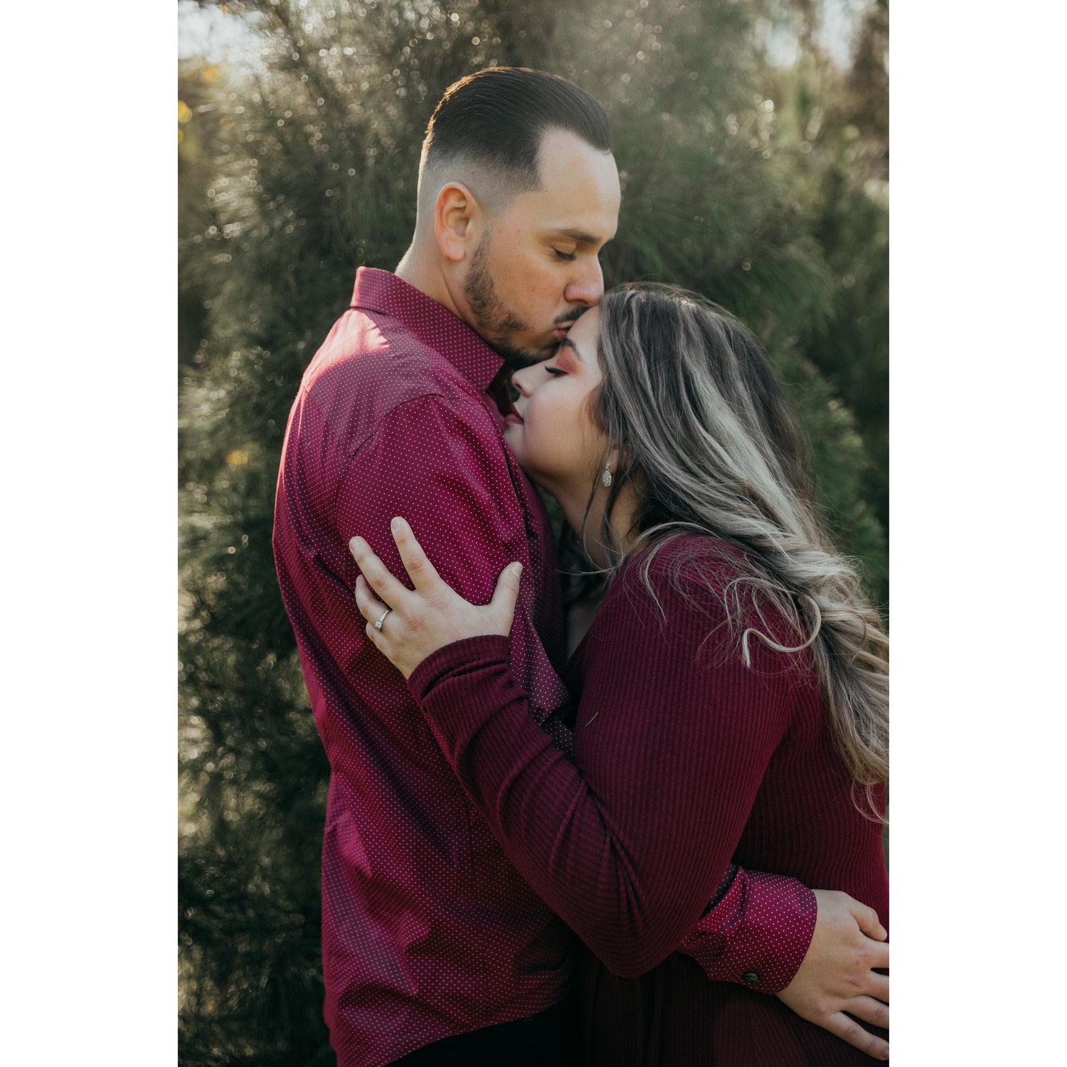 Moments after the proposal. Ultimate bliss.