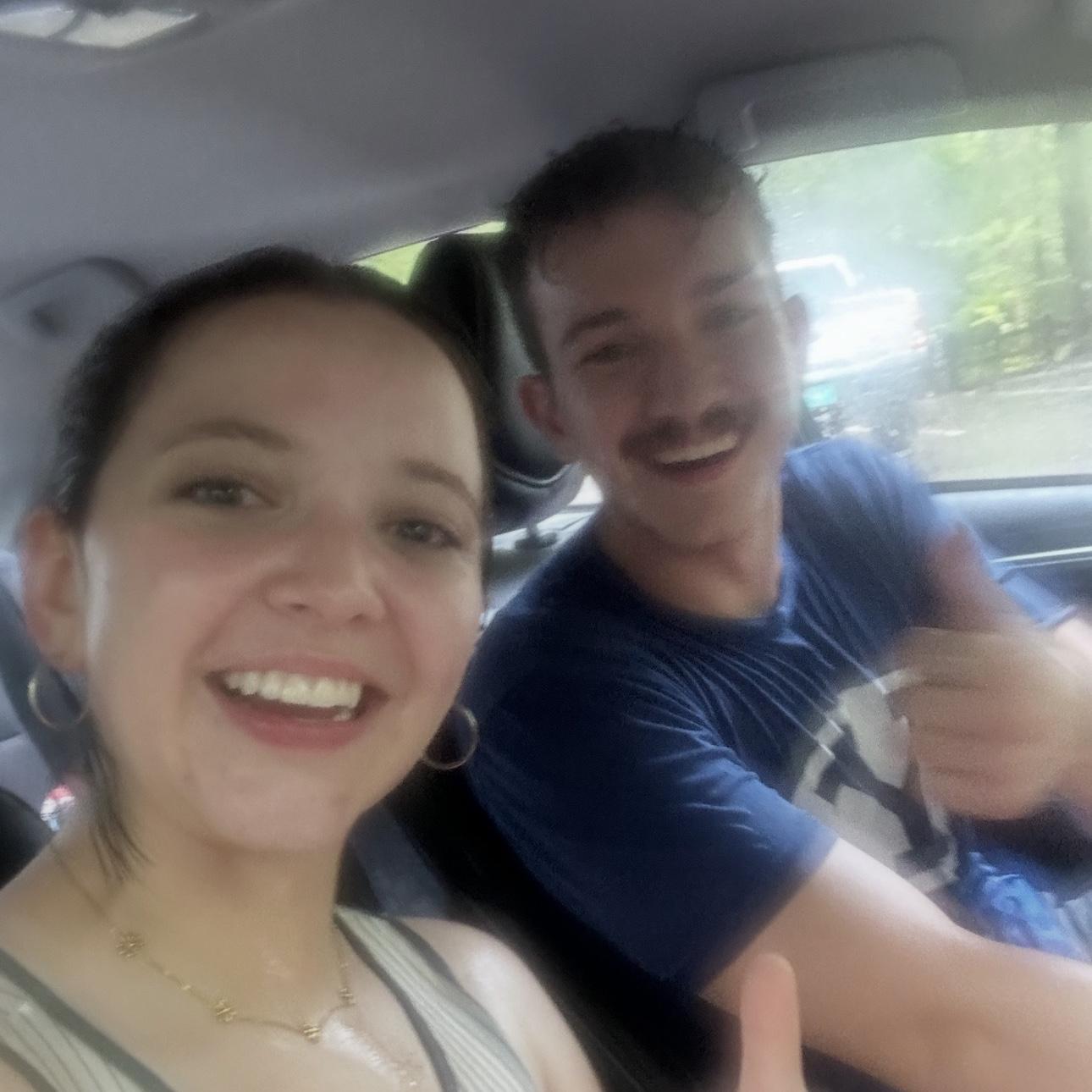 August 2025 when Emma and Caleb got down-poured on during a hike