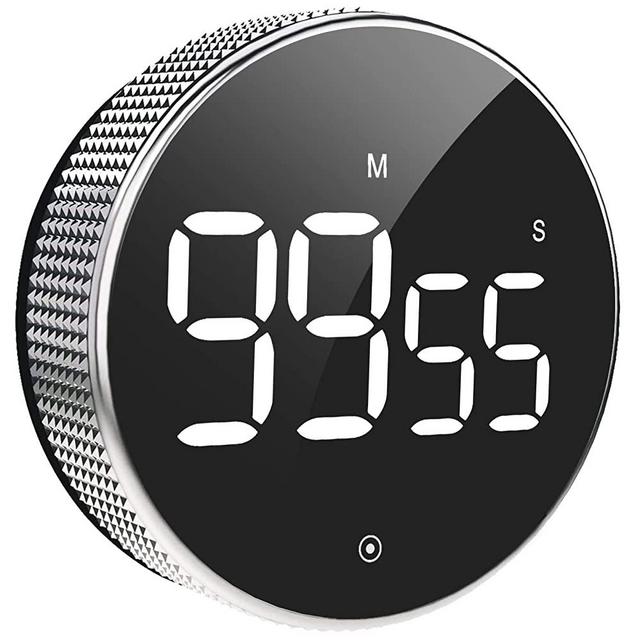 Digital Kitchen Timer, Large LED Magnetic Countdown timers with Constant Bright Function for Classroom, 3 Level Volume Silent Egg Timer for Kids Elderly (3 Inch, Acrylonitrile Butadiene Styrene)