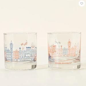 Auburn Cityscape Rocks Glasses - Set of 2