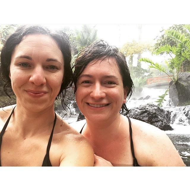 At the hot springs in Costa Rica!