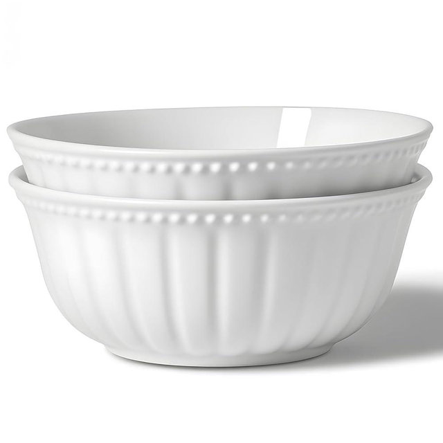 HOMBENE Ceramic bowl, 7 Inch Serving Bowls, Bowls for Kitchen, Microwave and Dishwasher Safe, Set of 2