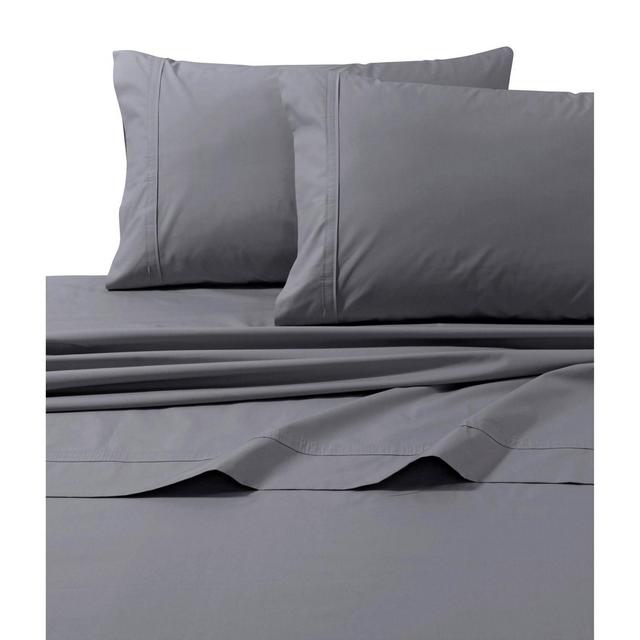 Queen 500 Thread Count 6pc Extra Deep Pocket Sateen Sheet Set Gray - Tribeca Living