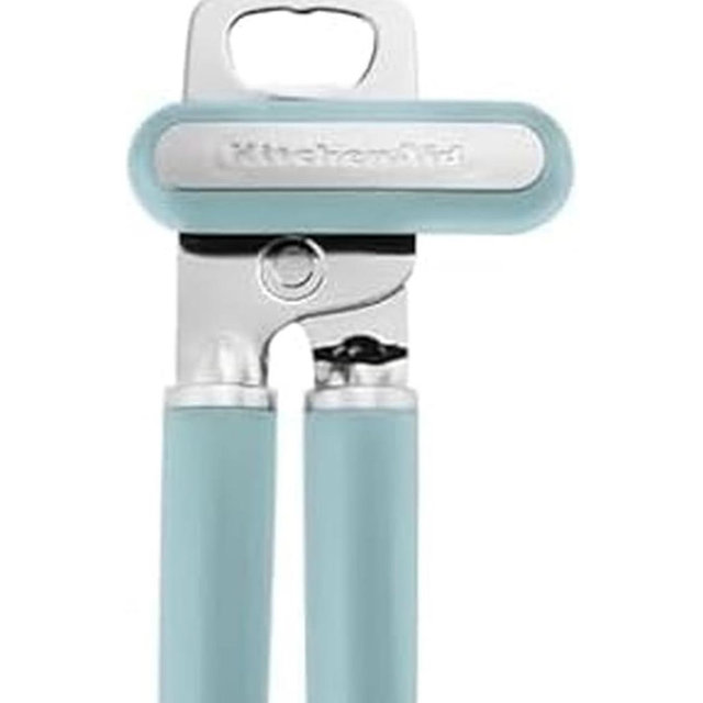 KitchenAid Classic Multifunction Can Opener and Bottle Opener Easy to Use, Razor Sharp Stainless Steel Cutting Wheel, Soft Ergonomic Handles, Mineral Water