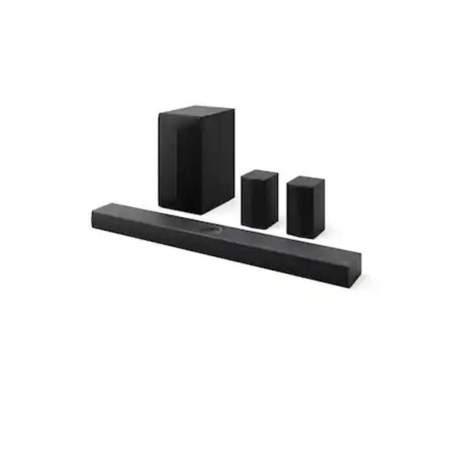 LG - 5.1.1-Channel S70TR Home Theater Soundbar with Wireless Subwoofer and Rear Speakers, Dolby Atmos, WOW Orchestra - Black