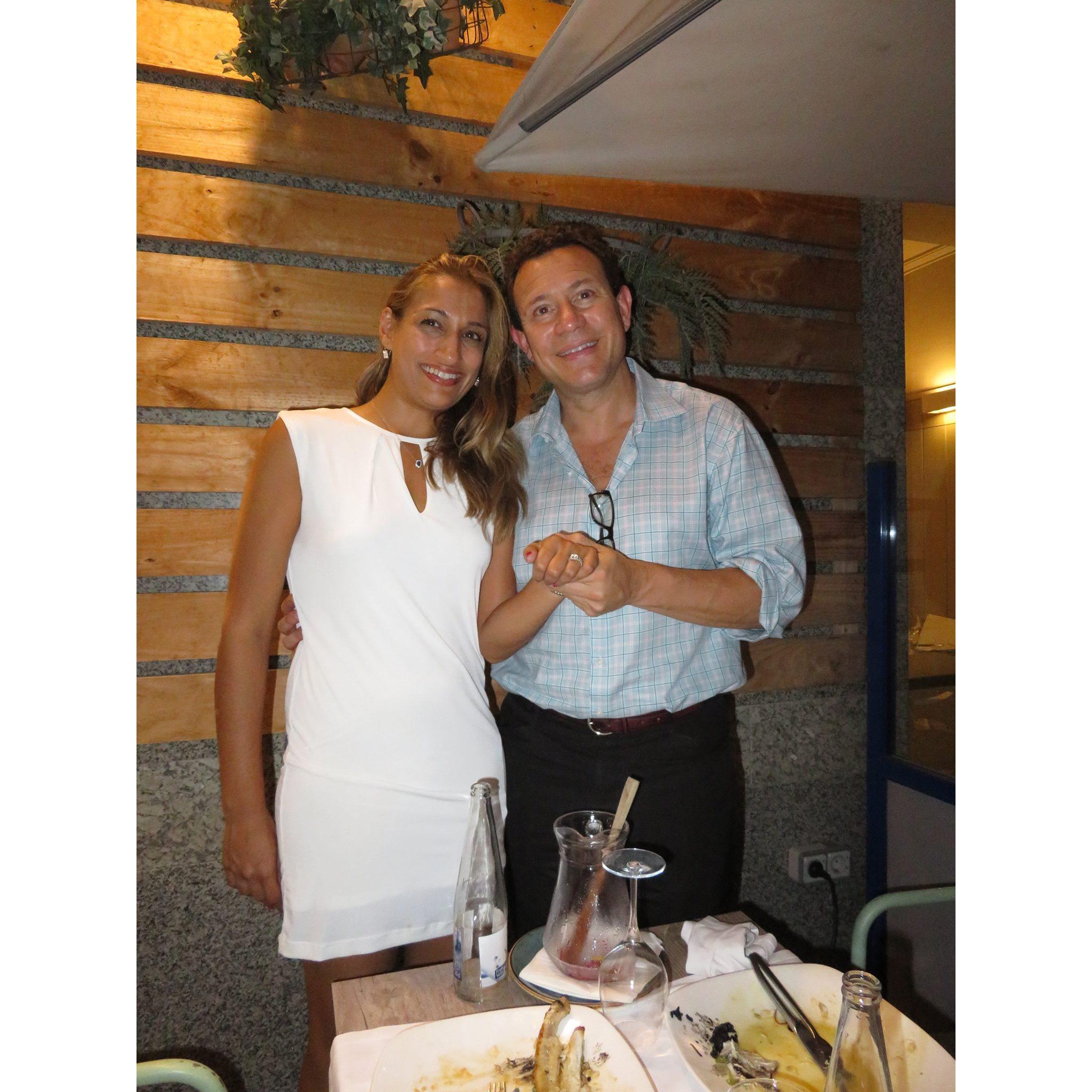 This is when we got engaged in Barcelona, Spain.