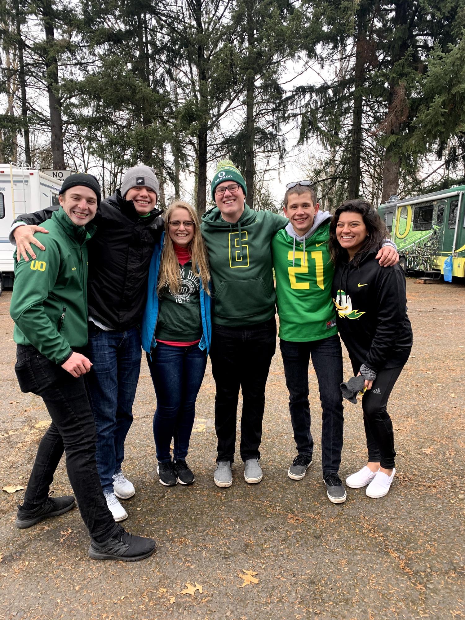 Tailgating in 2019 with Nathan, Kyle, Deavin, and Sarahi