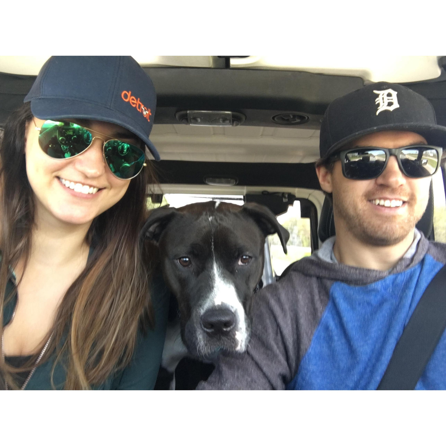 Jeep selfie with Diggy.