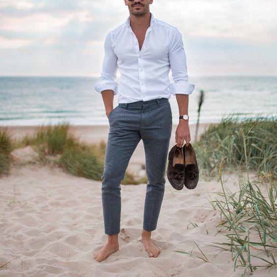 Our ceremony will be on the beach, so please take that into consideration. Some shoe options would include wedges, flats, sandals, loafers, etc. There will be some light walking to the other events.