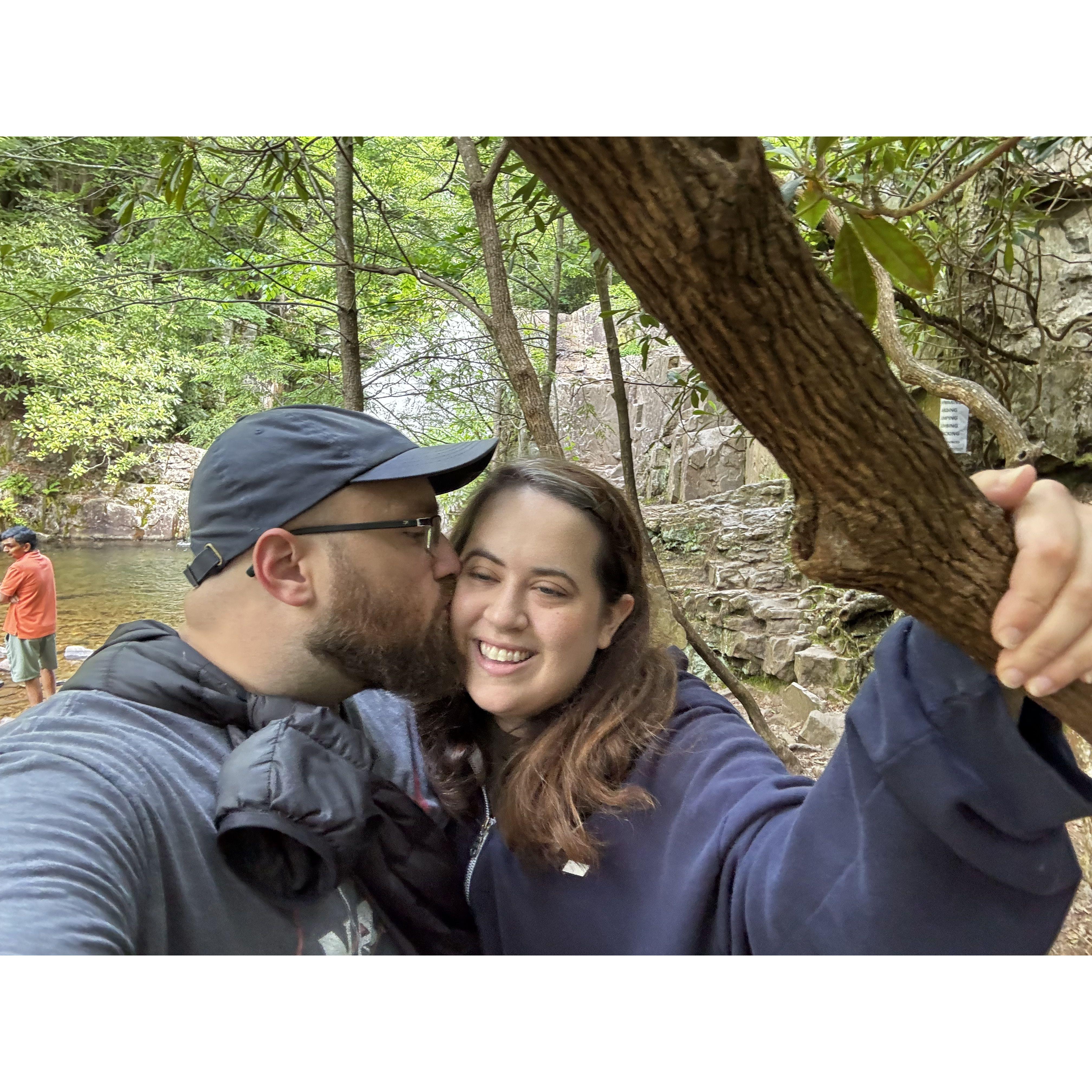 A hike while doing a bike ride in Jim Thorpe park in Pennsylvania in 2024 (Thanks Boyers and Seeleys!)