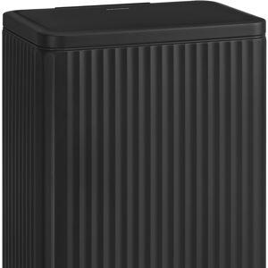 SONGMICS Trash Can, 13 Gallon (50 L) Garbage Can for Kitchen, with Lid, Pedal, and Removable Inner Bucket, Soft Close, Stainless Steel, 15 Trash Bags (Code K) Included, Ink Black ULTB586BZ01