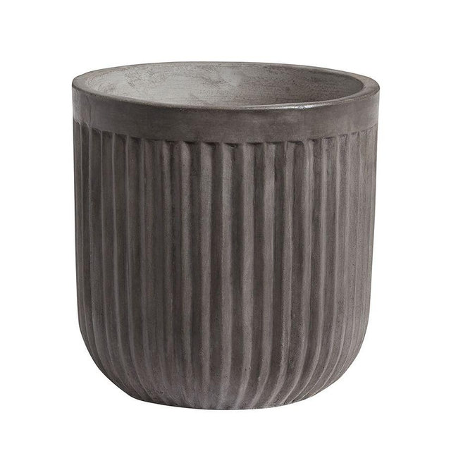 Concrete Fluted Planter, Medium