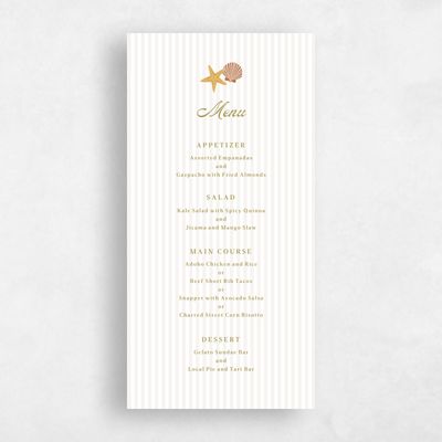 Green Destination Wedding Menu - Marquesas