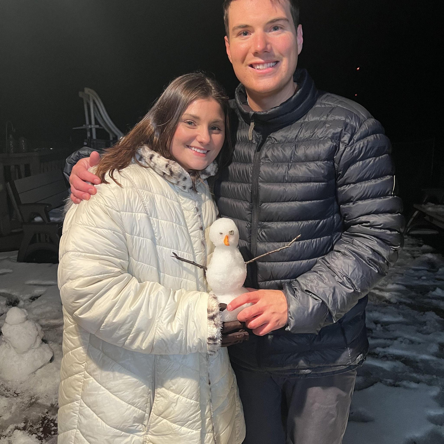 Monica's first snowman