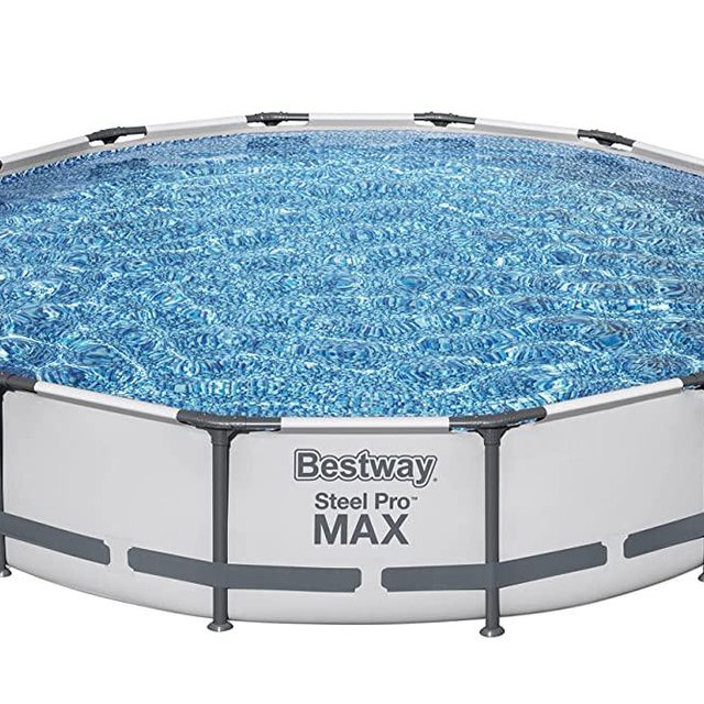 Bestway 56597E Steel Pro MAX Ground Frame Pools, 14' x 33", Grey