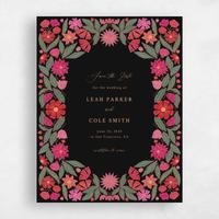 Black Wedding Save the Date - Juliet Portrait