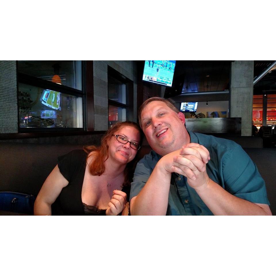Out to dinner with friends!