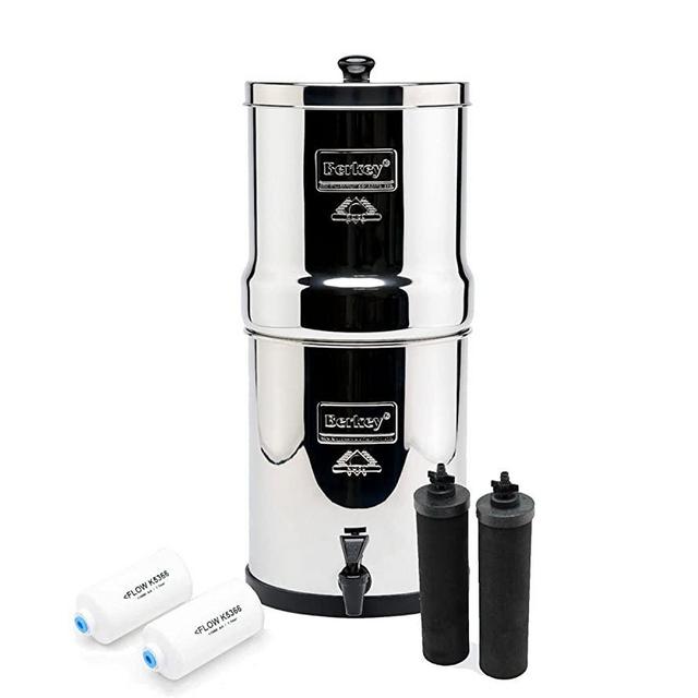 Berkey Royal with 2 Black Filters and 2 PF-2 Fluoride Filters, 3.25 Gal- Silver