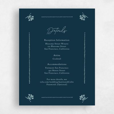 Deepest Teal, Blue Wedding Enclosure - Coeur