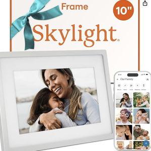 Skylight Digital Picture Frame - WiFi Enabled with Load from Phone Capability, Touch Screen Digital Photo Frame Display - Customizable Gift for Friends and Family - 10 Inch Silver