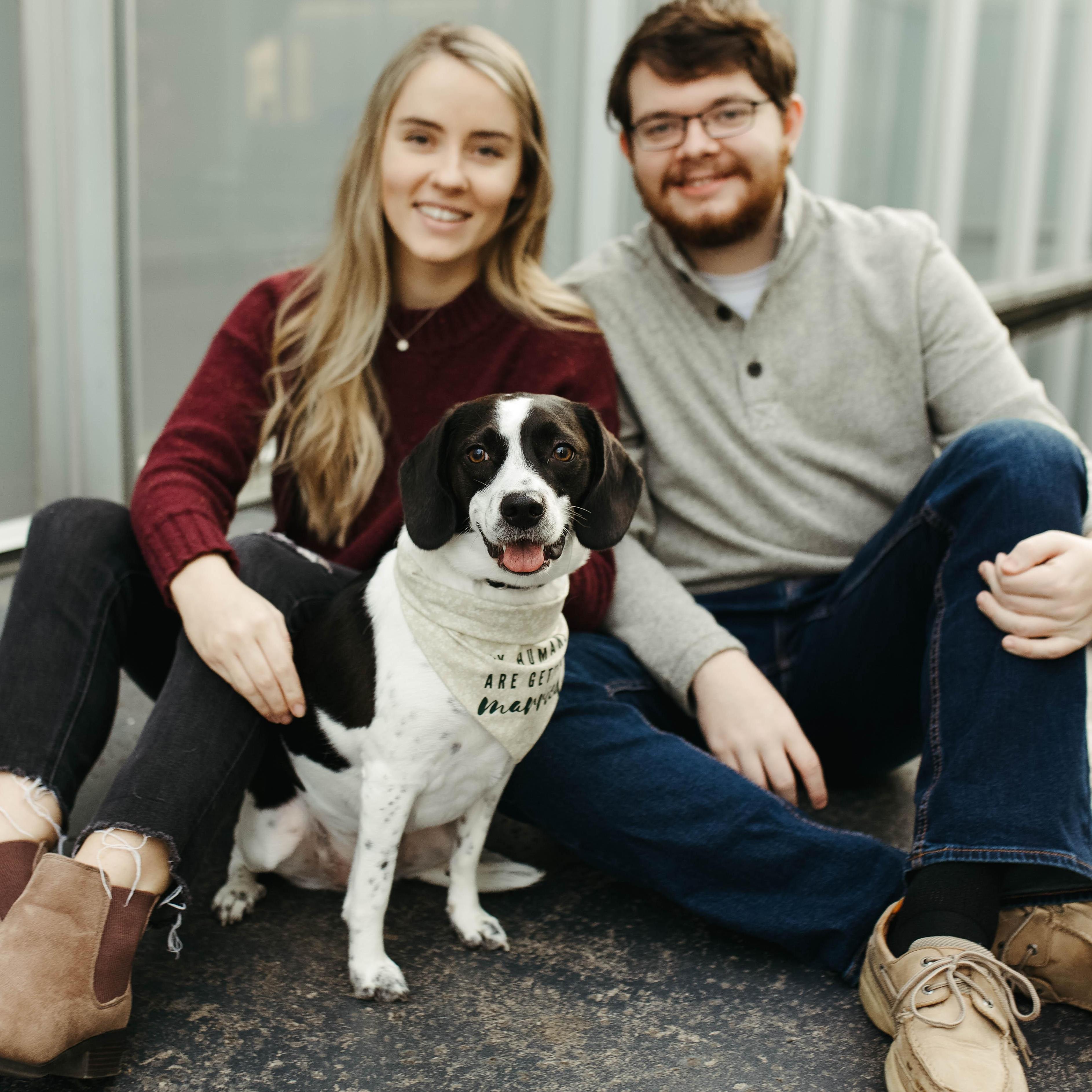 Of course Nelly had to be involved in the engagement photos (Wheezy would have been too if she was around then!). Her bandana says "My humans are getting married!"
Fall 2020
Emilee Craft Photography
