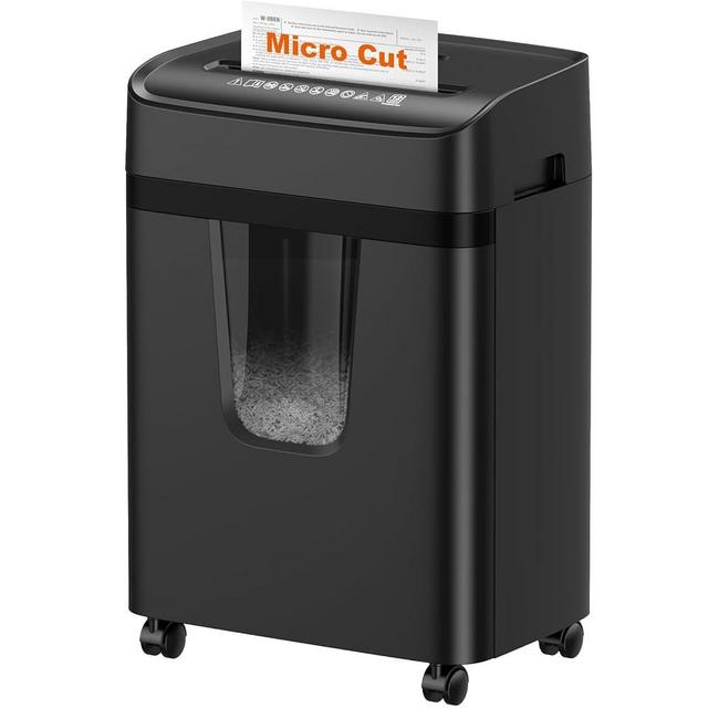 Bonsaii 12-Sheet Paper Shredder for Home Office, 5.5 Gallons Micro Cut Shredder with 30 Minutes Running Time, P-4 High Security Shredders for Home Office Heavy Duty (C282-B)
