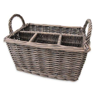 Bee & Willow™ Home Milbrook Wicker Flatware Caddy in Grey