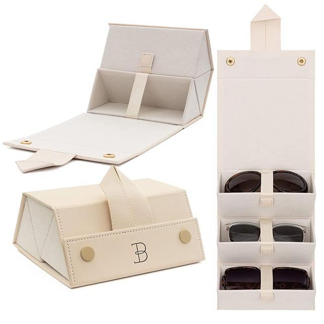 Sunglasses Organizer Case Men Women 5-Slot EyeGlass Holder Storage Travel Case